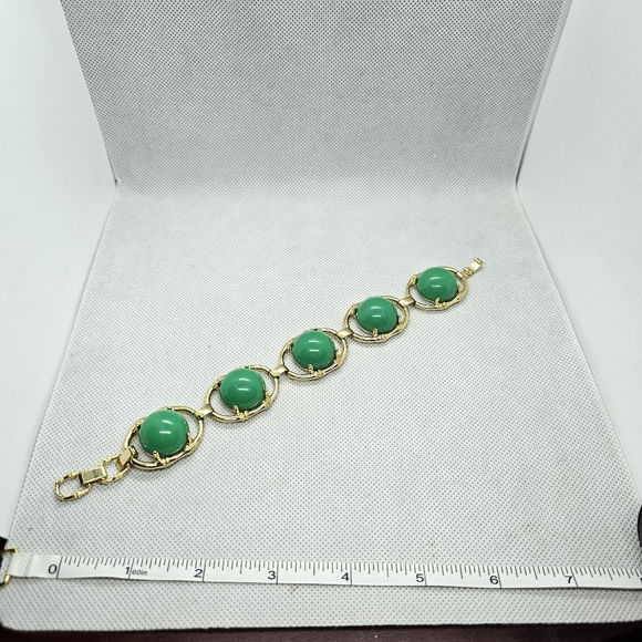 Stella & Dot Green Cabchon Chunky Bracelet - Picture 4 of 9